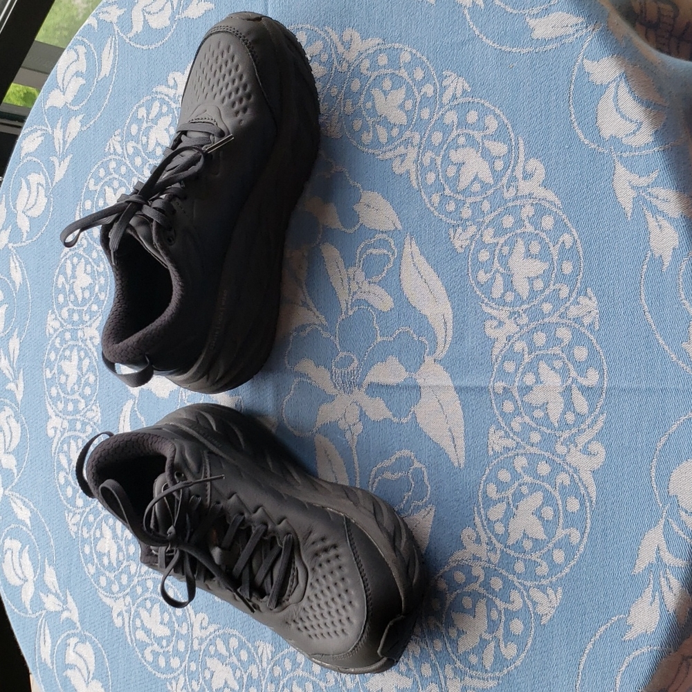 Hoka One Bondi SR Black Leather US Women's Size 8